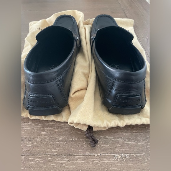 LOUIS VUITTON Monte Carlo Moccasin Black Calfskin Leather US Size 10.5 - Picture 9 of 13